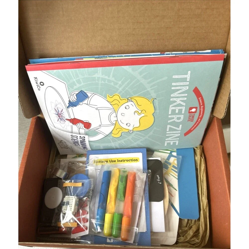 Kiwi Co Tinker Crate Make Your Own Spin Art Machine New Open Box Ages 9+ NEW